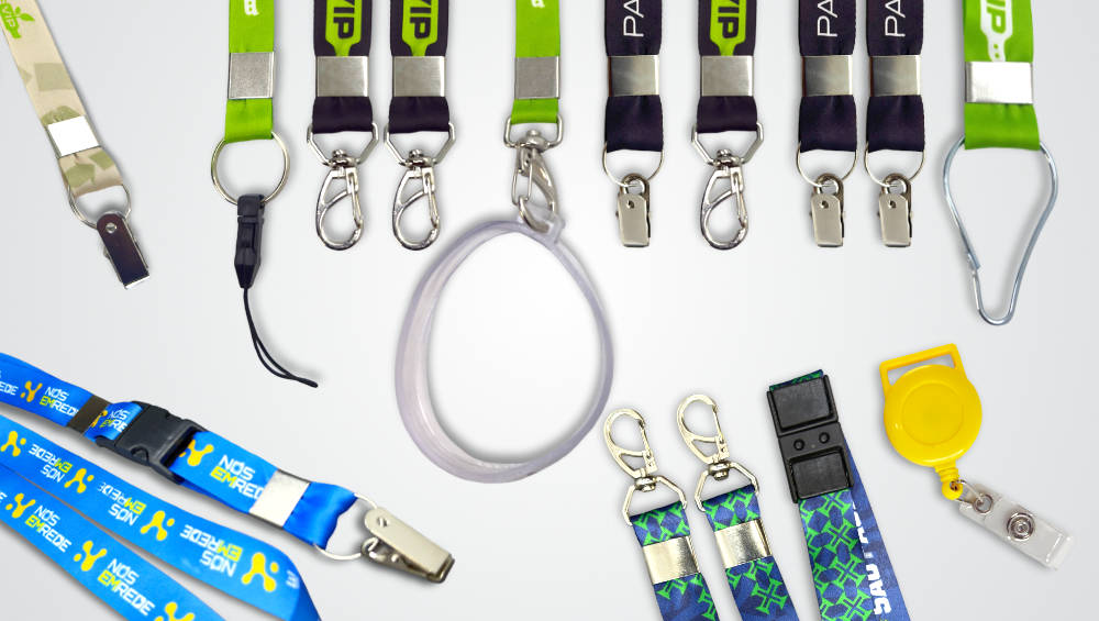 Cord&otilde;es da PasseVIP com diferentes tipos de fechos e acess&oacute;rios