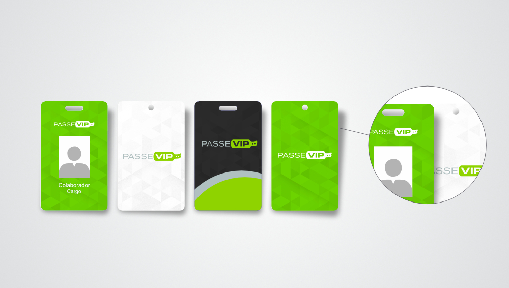 Crachas em PVC 0,76mm da PasseVIP