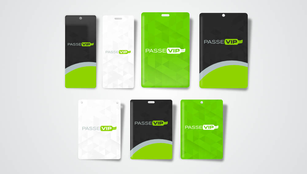 Credenciais em PVC da PasseVIP
