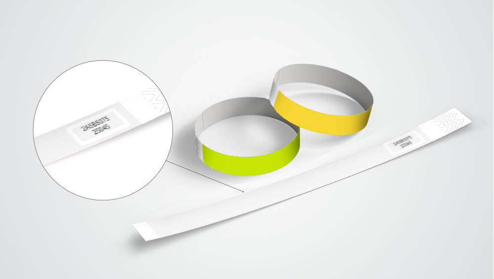 Pulseira Laserband com Adesivo RFID NFC da PasseVIP