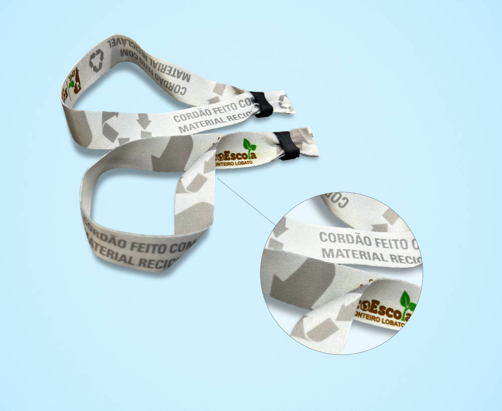 Pulseira de tecido ecol&oacute;gica 20mm com material reciclado