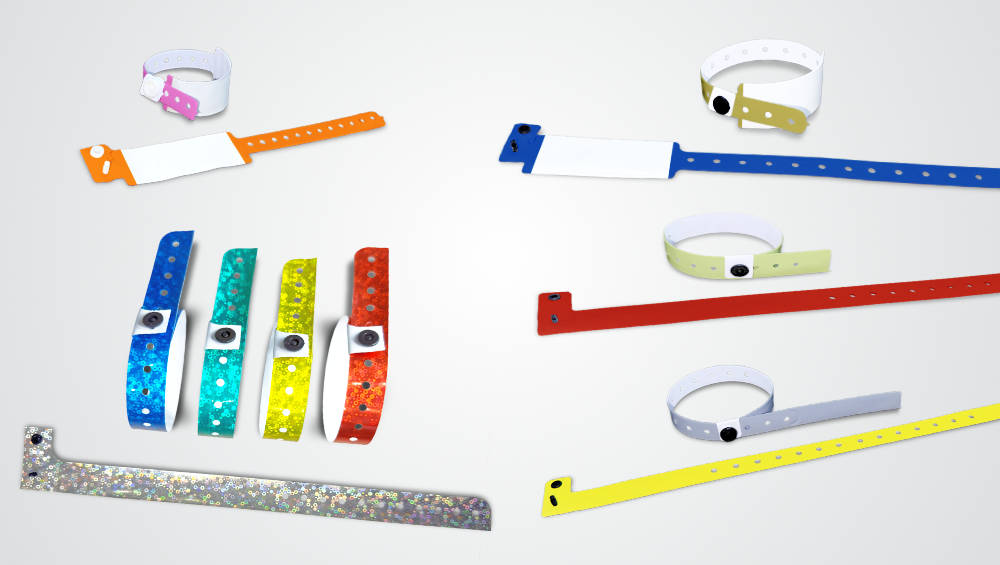 Pulseiras de vinil da PasseVIP em diferentes modelos e cores