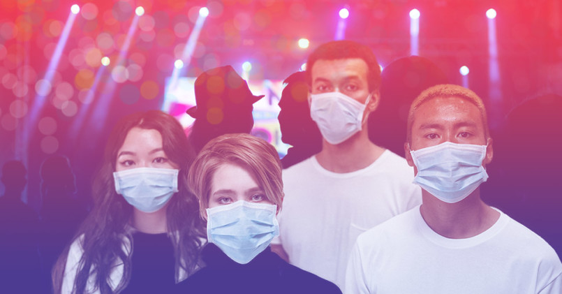 pandemia de coronavírus covid19 eventos pessoas com máscaras